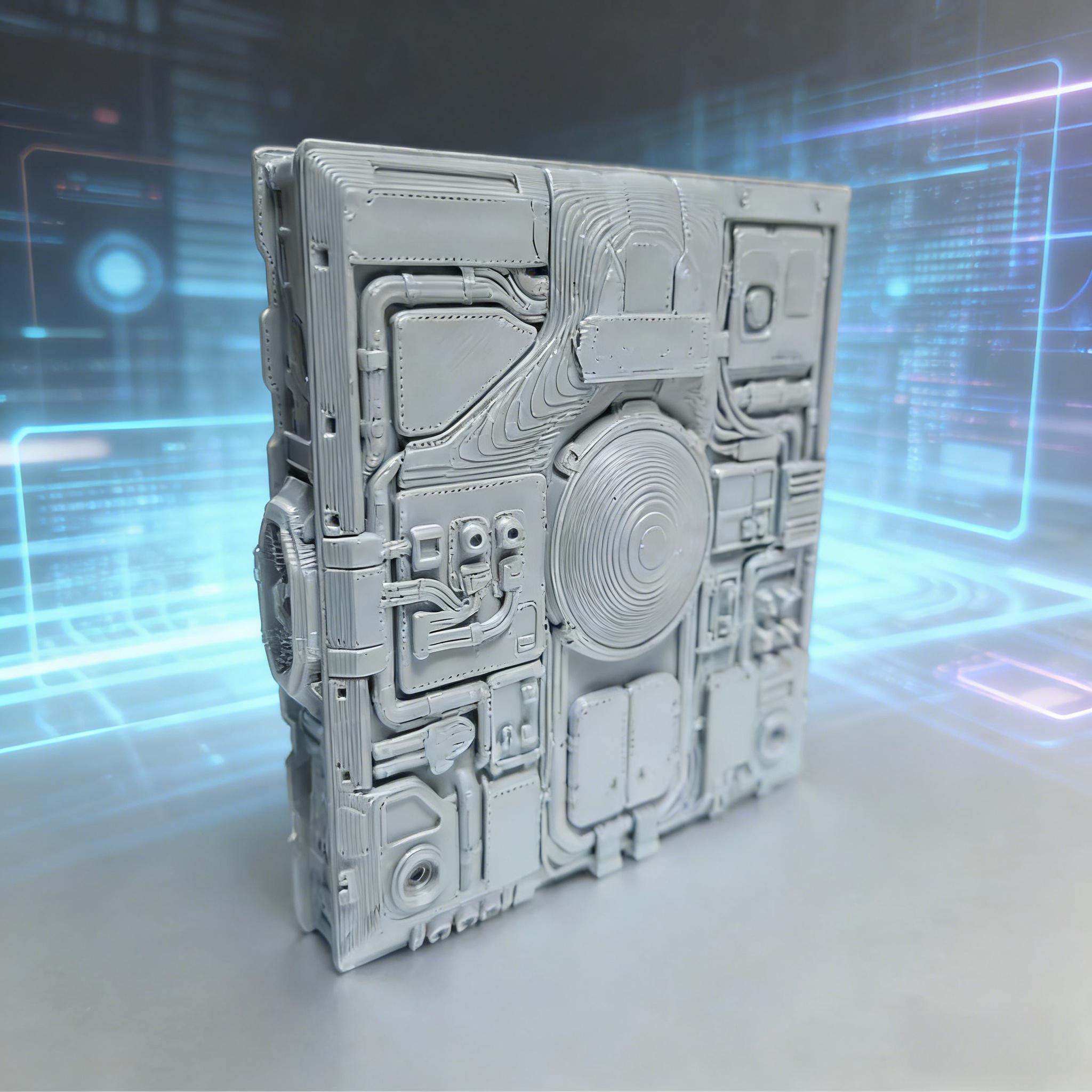 Esports Gaming Trophy - Sci-Fi Mechanical Panel Model Cyberpunk Tech