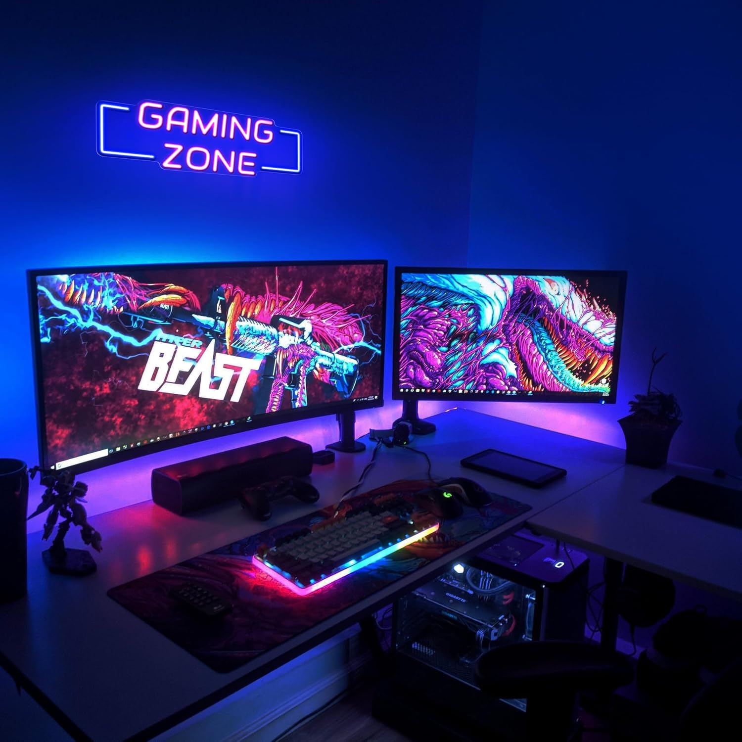 Gaming Zone Neon Sign USB LED  - đánh giá và giá Esports Gaming Room