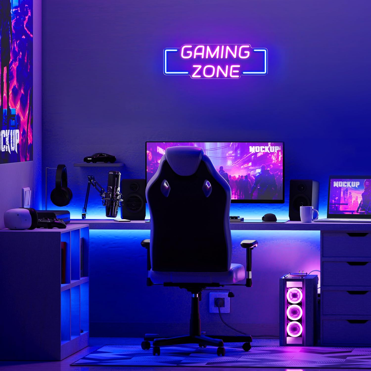 Gaming Zone Neon Sign USB LED  - đánh giá và giá Esports Gaming Room