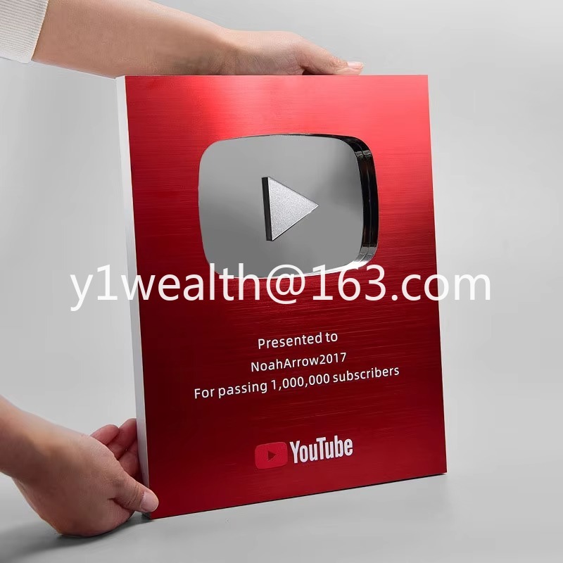 Custom Play Button Silver Gold - đánh giá và giá Esports Gaming Trophy