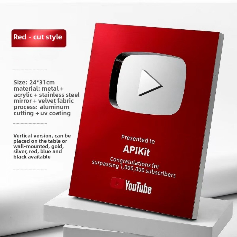 Custom Play Button Silver Gold - đánh giá và giá Esports Gaming Trophy