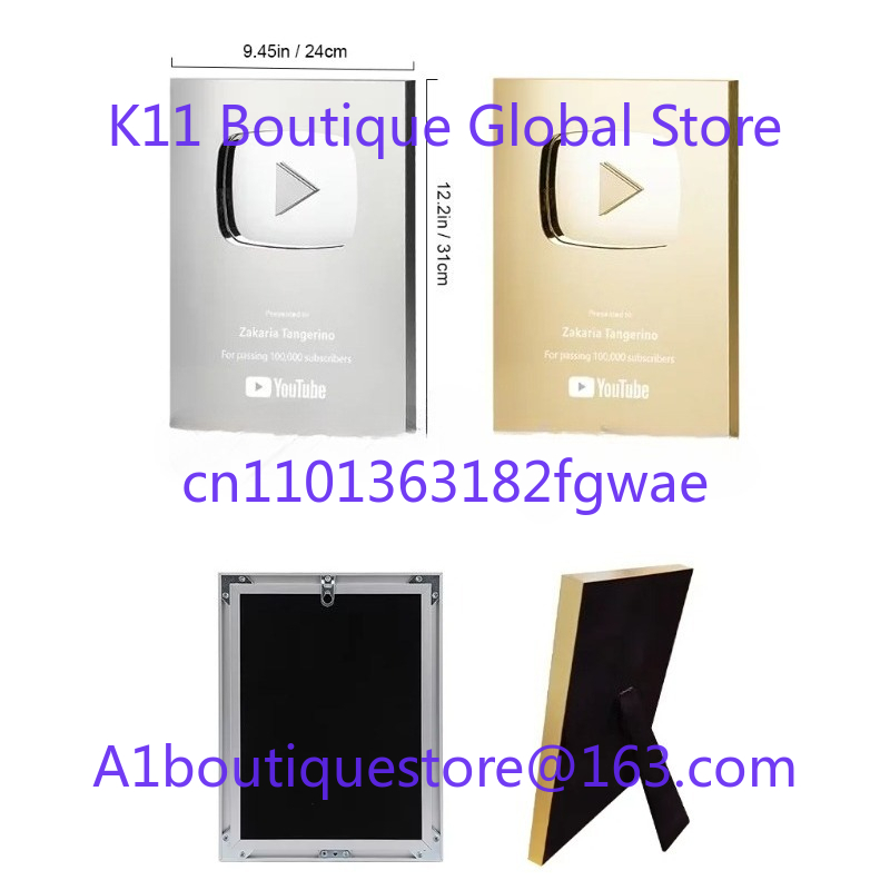 Custom Play Button Silver Gold - đánh giá và giá Esports Gaming Trophy