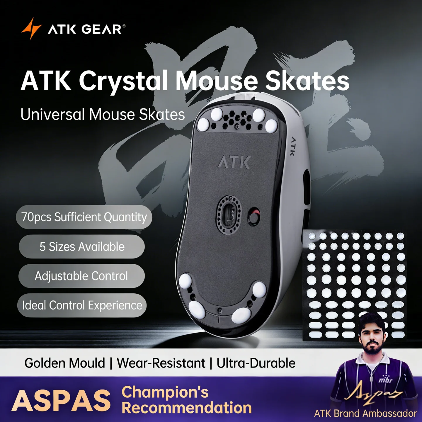 ATK Crystal Jade Mouse Skates  - đánh giá và giá Esports Gaming Pcs