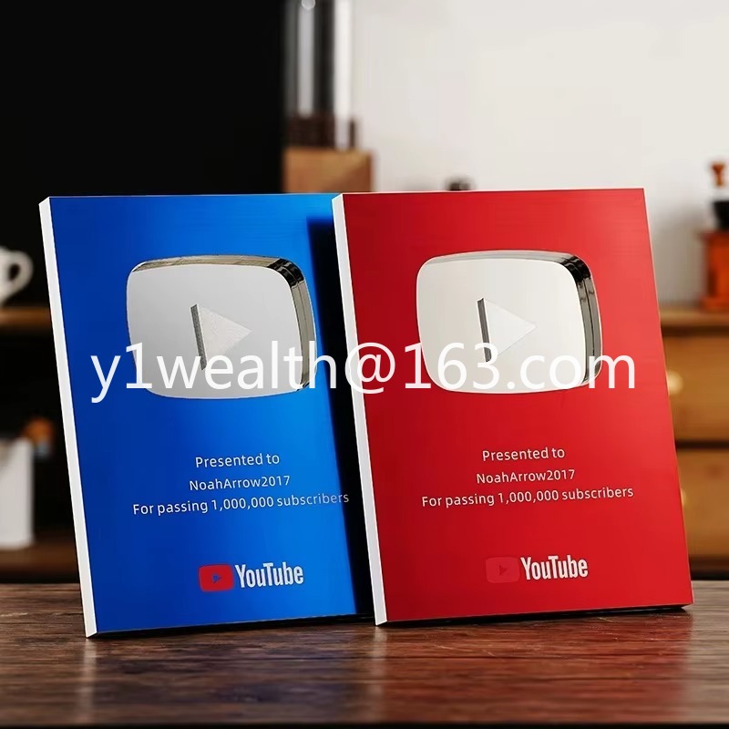 New YouTube Play Button Award  - đánh giá và giá Esports Gaming Trophy