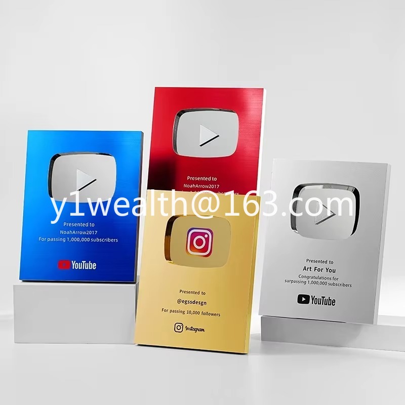 New YouTube Play Button Award  - đánh giá và giá Esports Gaming Trophy