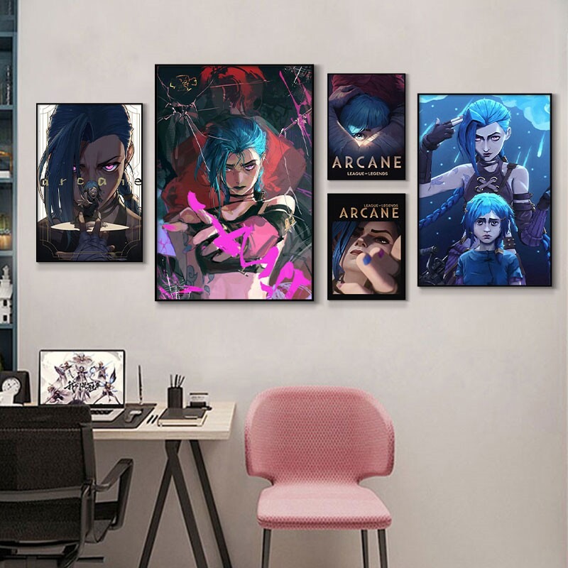 Arcane Jinx Close-Up Poster Un - đánh giá và giá Esports Gaming Room