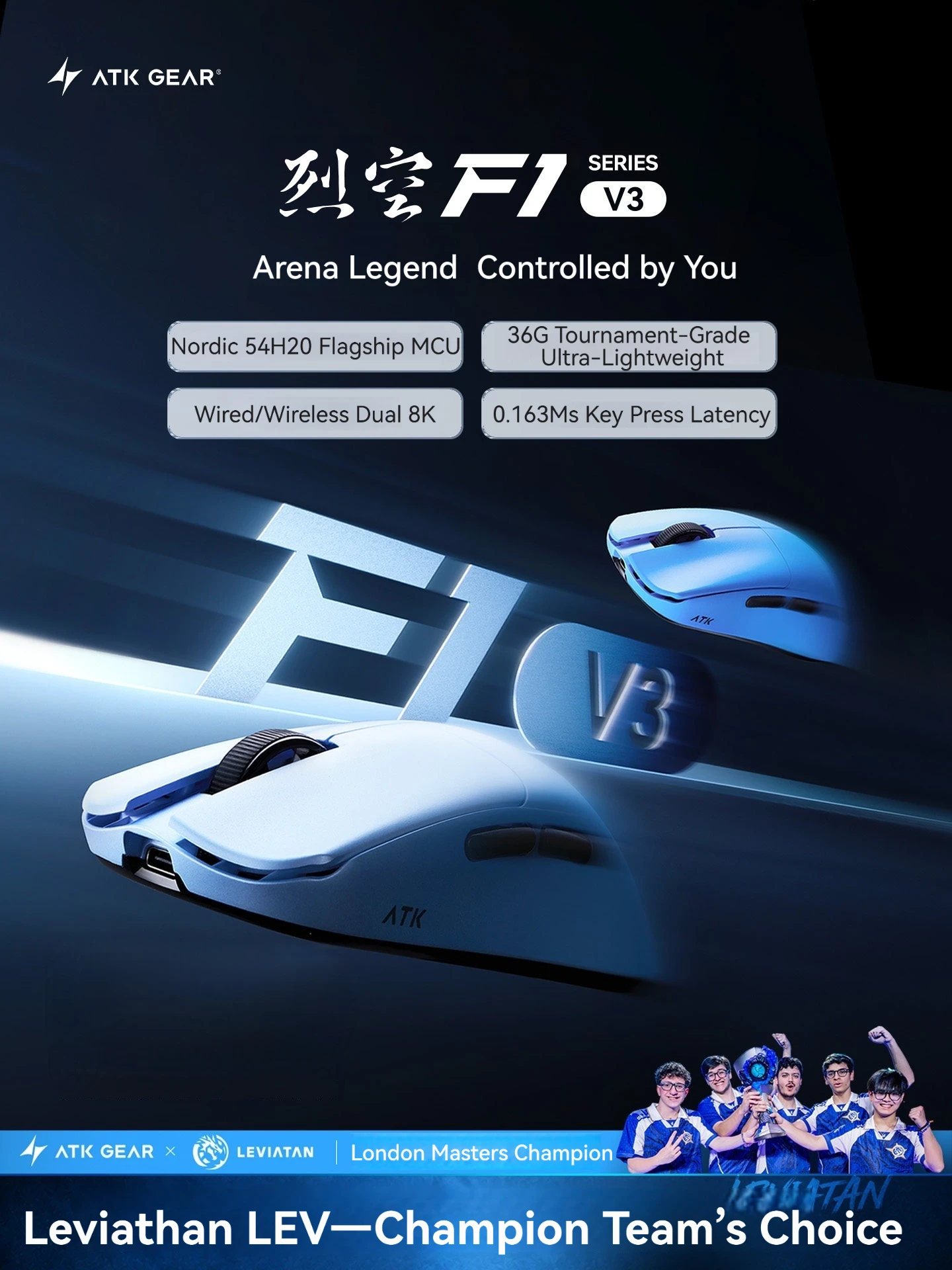 ATK F1 V3 Ultimate 8K Wireless - đánh giá và giá Esports Gaming Brands