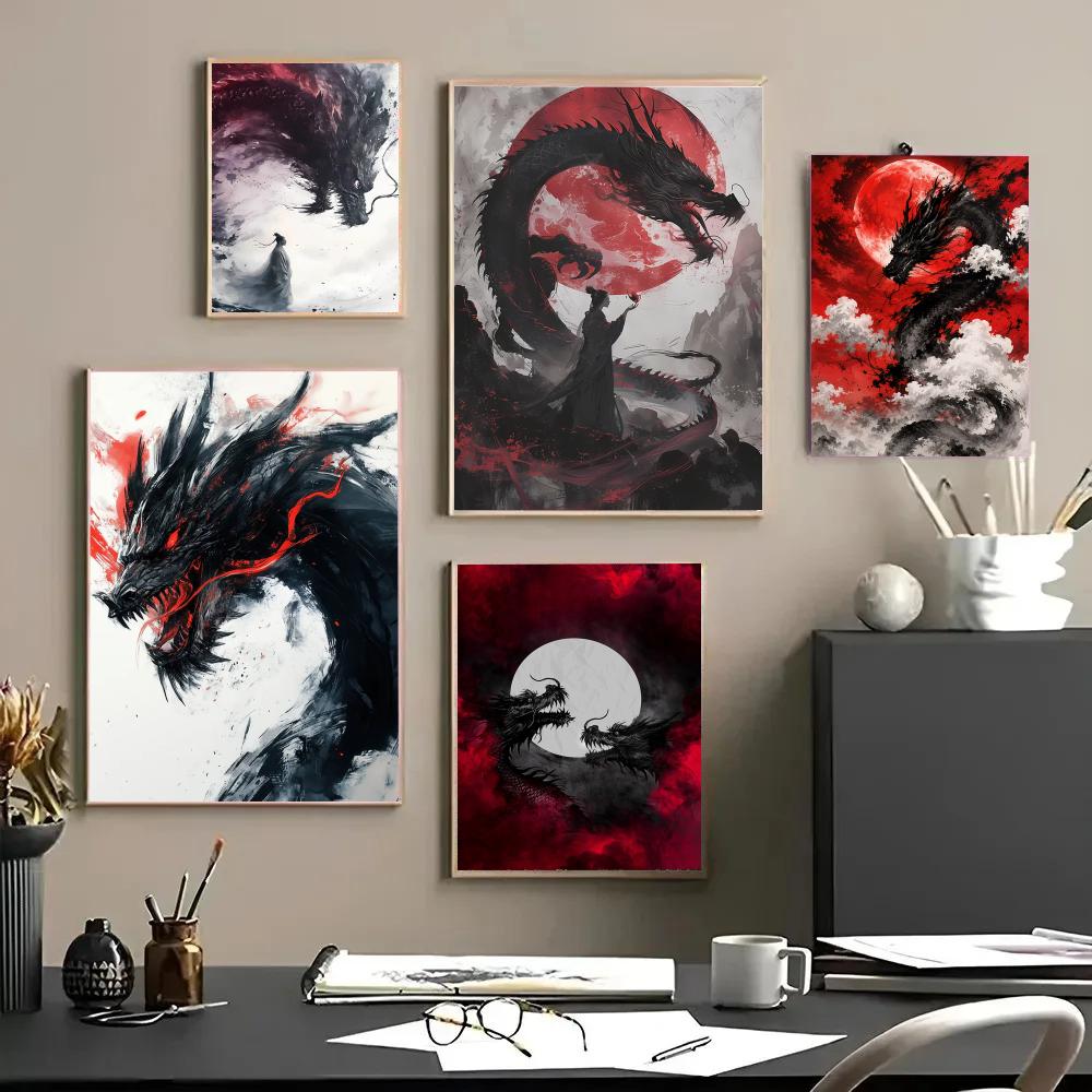 Black Dragon Poster Waterproof - đánh giá và giá Esports Gaming Room