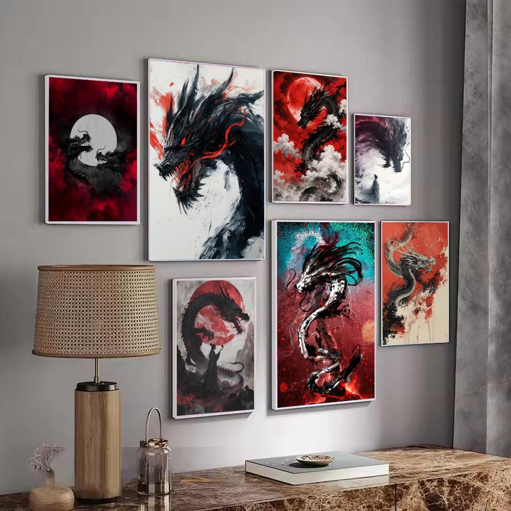Black Dragon Poster Waterproof - đánh giá và giá Esports Gaming Room